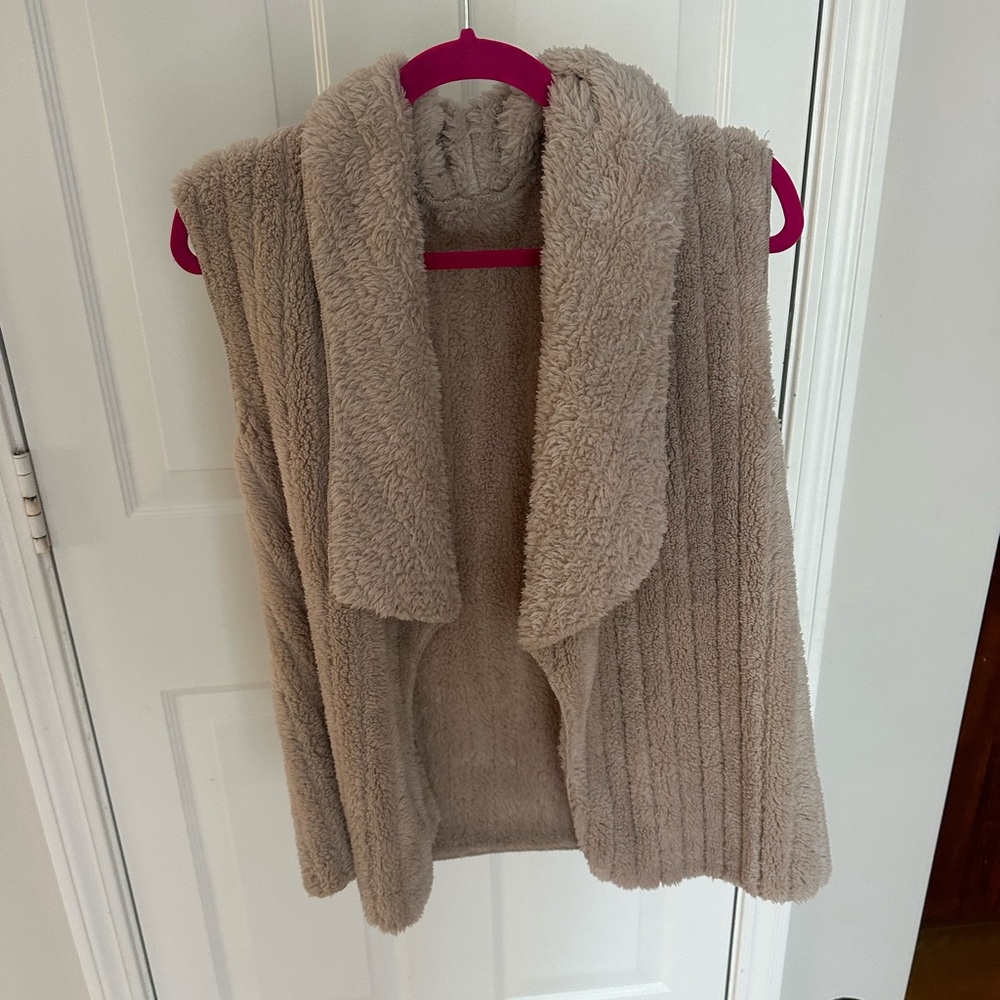 Cozy Tan Sherpa Vest